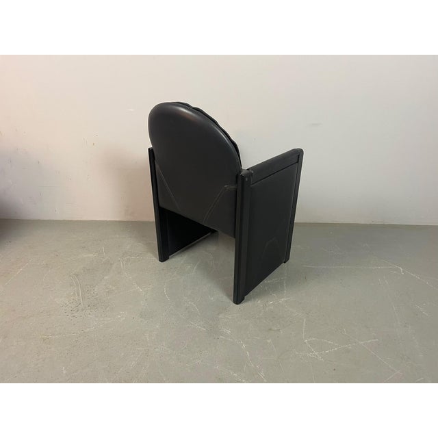 Mid-Century Modern Mid-Century Postmodern Armchair in Black Leather from Bulo, Belgium, 1980s For Sale - Image 3 of 11
