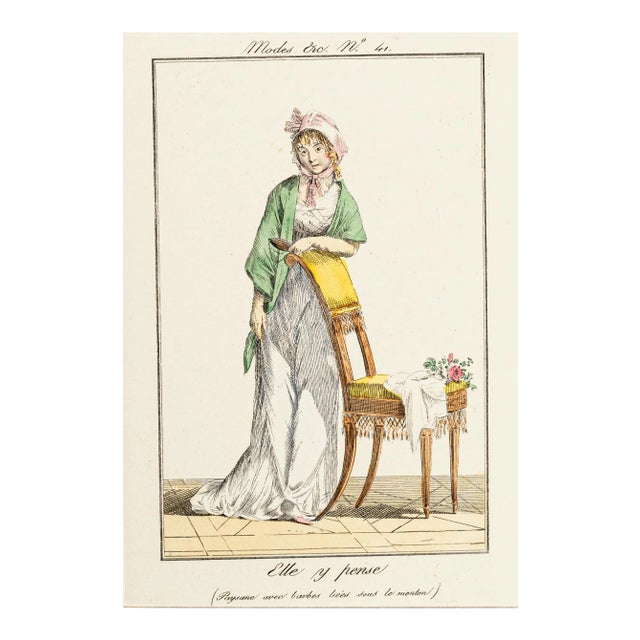 Elle y Pense - From Modes et Manières du jour à Paris à la fin du 18e siècle\. Early 19th Century For Sale
