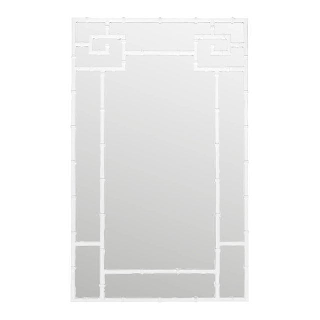 Matthew Izzo Home Tessa High Gloss White Lacquer Wall Mirror For Sale