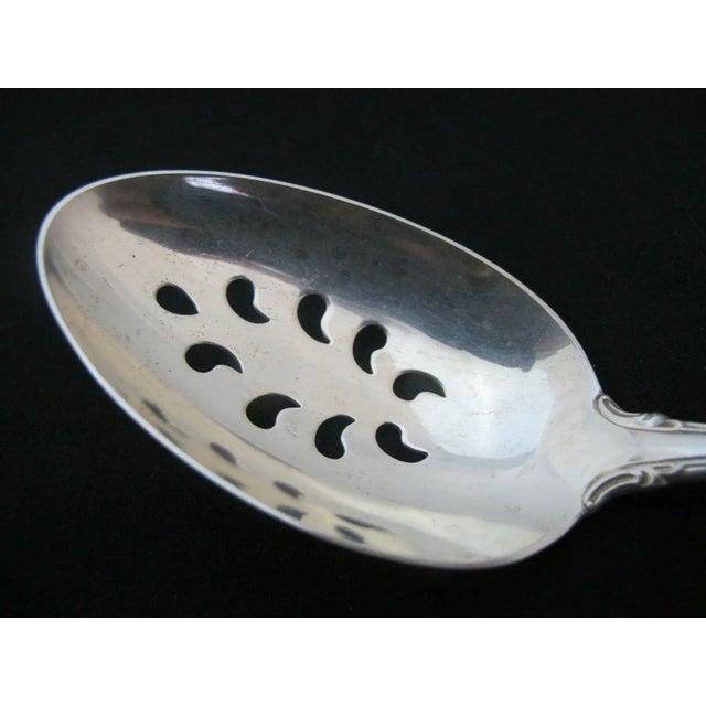 Mid 20th Century Towle Sterling Silver Legato Set of 2 Pierced Slotted Serving Tablespoons For Sale - Image 5 of 5