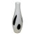 White and Black 2000's Art Glass Vase For Sale