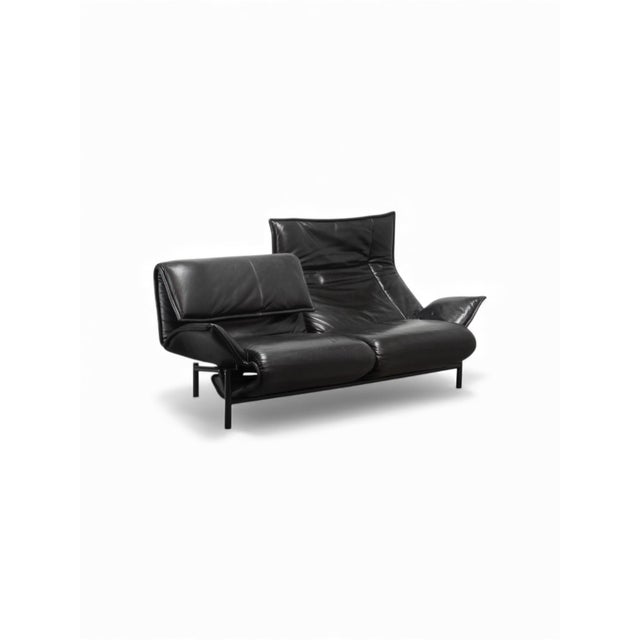 Black Veranda Three-Piece Sofa by Vico Magistretti for Cassina, 1980s For Sale - Image 8 of 12