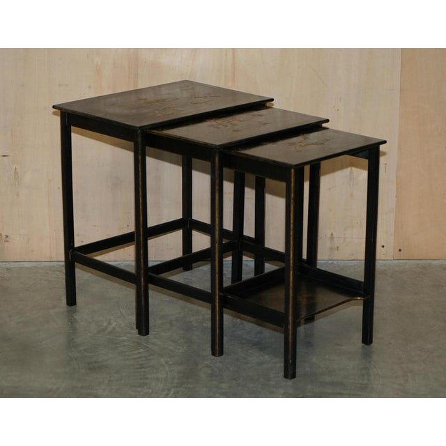 Vintage Chinese Nesting Tables, 1900, Set of 3 For Sale - Image 3 of 18