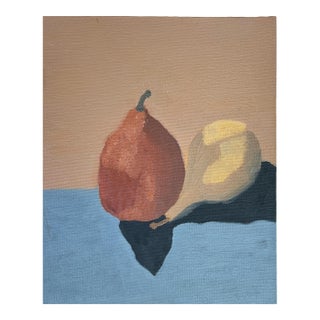 Abstract Pears Still Life Oil Painting on Artist 11" X 14" Board Unsigned For Sale