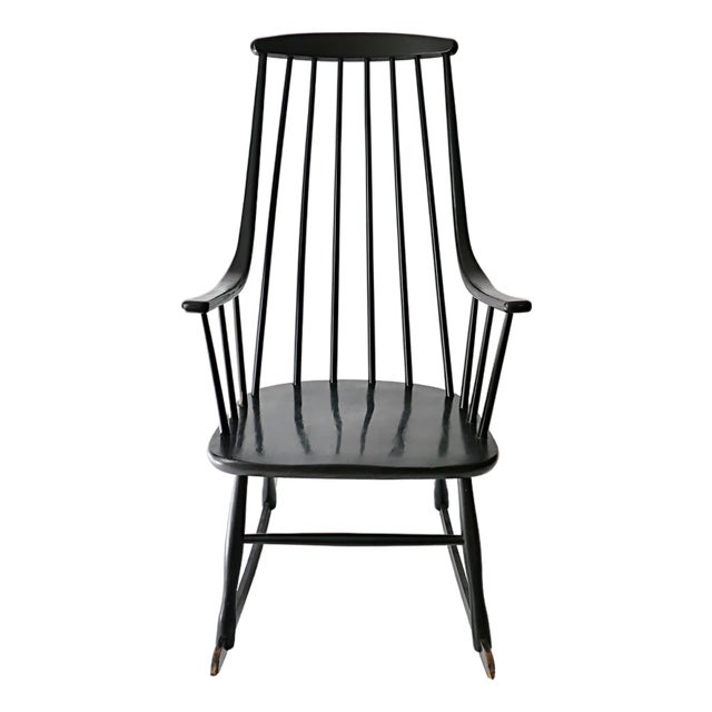 Vintage Scandinavian Rocking Chair by Lena Larsson for Nesto, 1960 For Sale