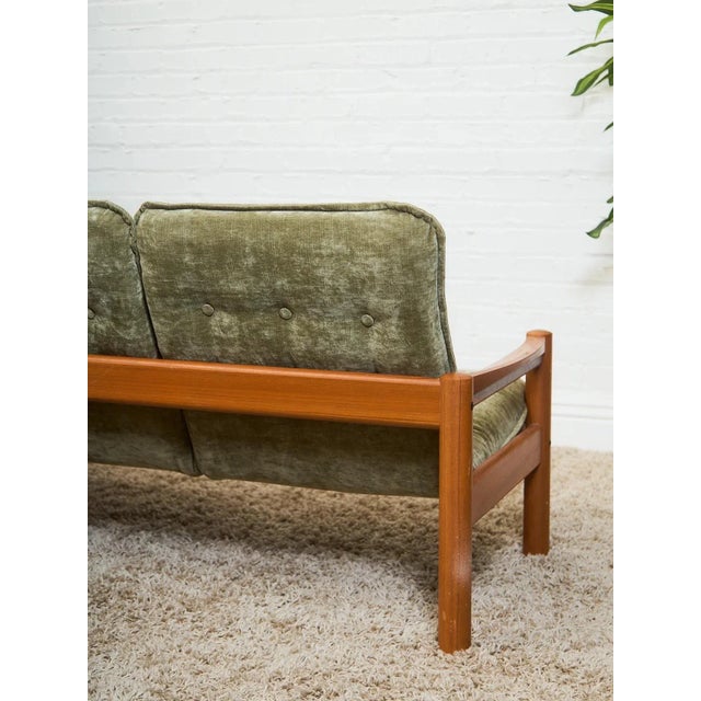 Mid 20th Century Styled After Danish Domino Mobler Teak Sofa, Newly Upholstered For Sale - Image 11 of 12