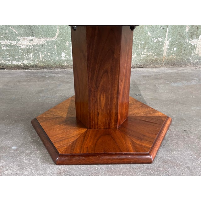 Vintage 1980s MCM Custom Walnut Stereo/Turntable Cabinet on Swivel Base For Sale - Image 10 of 12