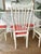 1980s Set of 6 Vintage White Faux Bamboo Dining Chairs For Sale - Image 5 of 6