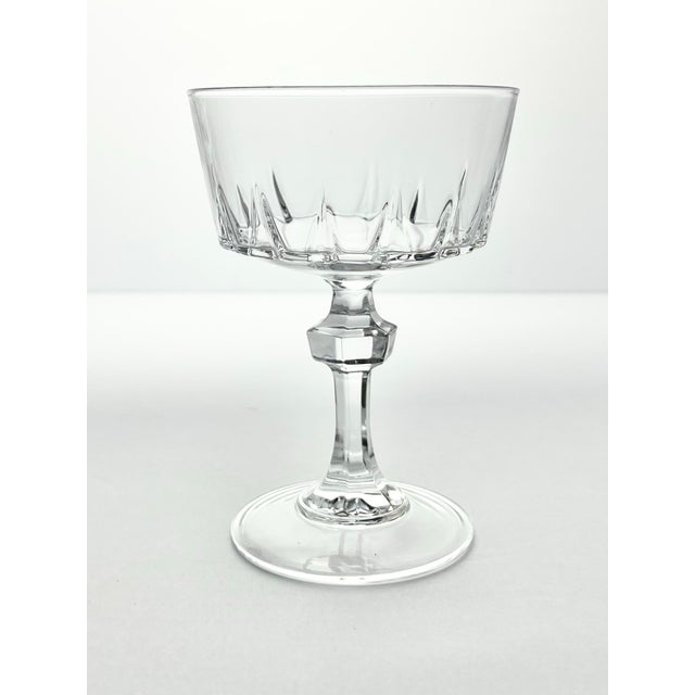 Contemporary 1990s Princess House “Esprit” Set of 4 Champagne Coupe Glasses For Sale - Image 3 of 4