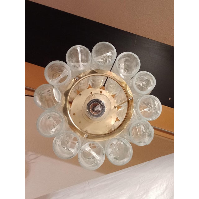 Mid-Century Pendant with 12 Glass Tubes from Doria Leuchten, 1970s For Sale - Image 13 of 18