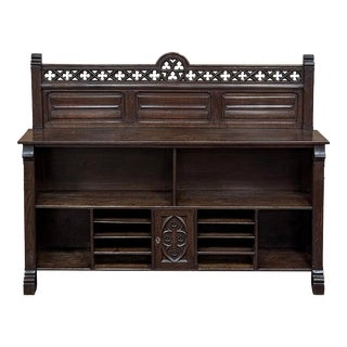 19th Century French Gothic Barrister's Bookcase ~ Credenza For Sale