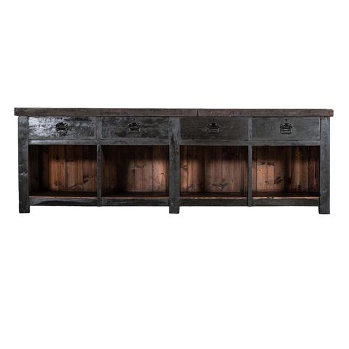 English Monumental Ebonised Pine Worktable, 1900s For Sale - Image 14 of 14