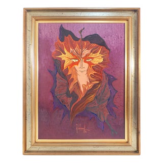 Guido De Bonis, Autumn Restlessness, 1974, Oil on Canvas, Framed For Sale