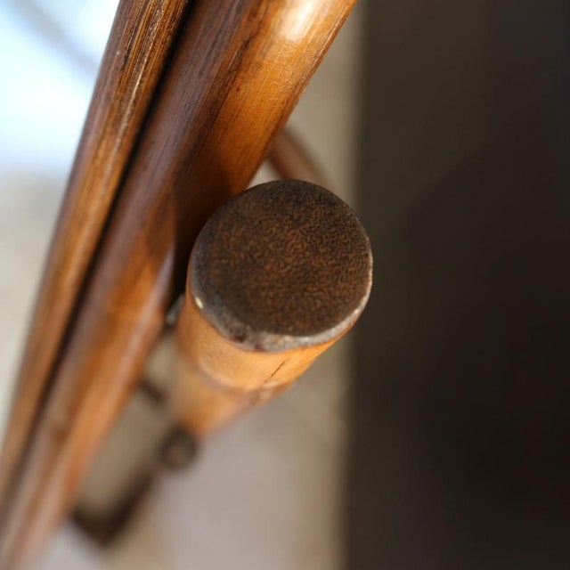 Vintage French Rattan Cheval Mirror, 1960s For Sale - Image 9 of 18