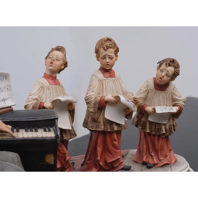 Large Capodimonte Porcelain The Choirboys Figure Group For Sale - Image 11 of 12