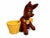 Vintage Mid-Century Ceramic Donkey Double Planter With Basket Planters For Sale - Image 4 of 8