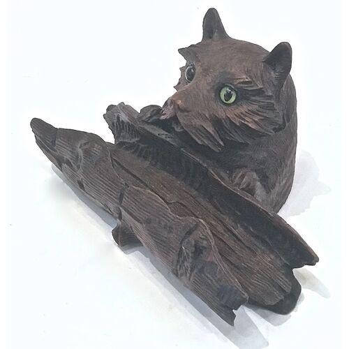 Rustic European Antique Black Forest Terrier Inkwell For Sale - Image 3 of 8