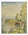 Jules Gaillepand, Lakeside Scene with Nude Figure Swans and Sailboat, 1920s, Oil on Canvas For Sale