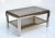 1960s Signed Willy Rizzo Two-Tier Chrome & Brass Coffee Table Smoked Glass Italy 60s For Sale - Image 5 of 12