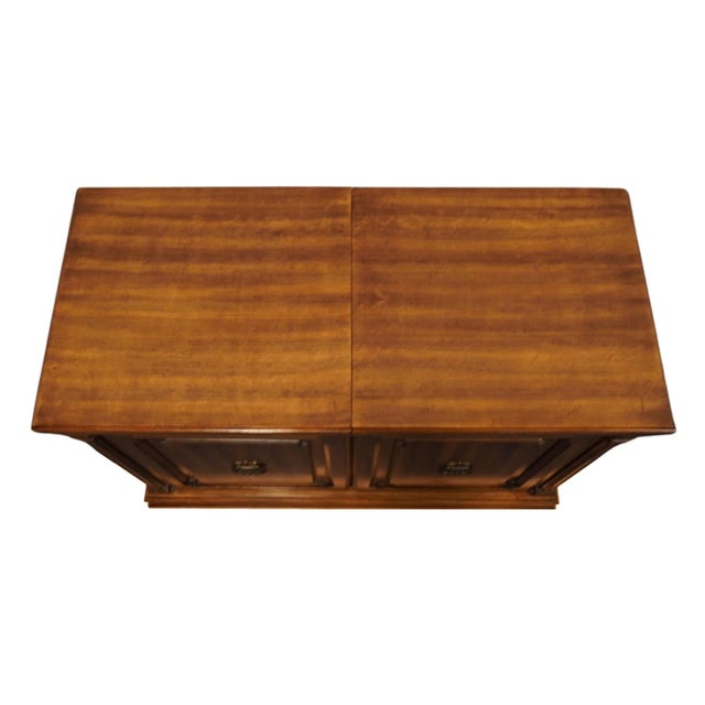 Late 20th Century Davis Cabinet Solid Walnut Italian Mediterranean Style 80" Flip-Top Server Buffet - 832 For Sale - Image 5 of 10