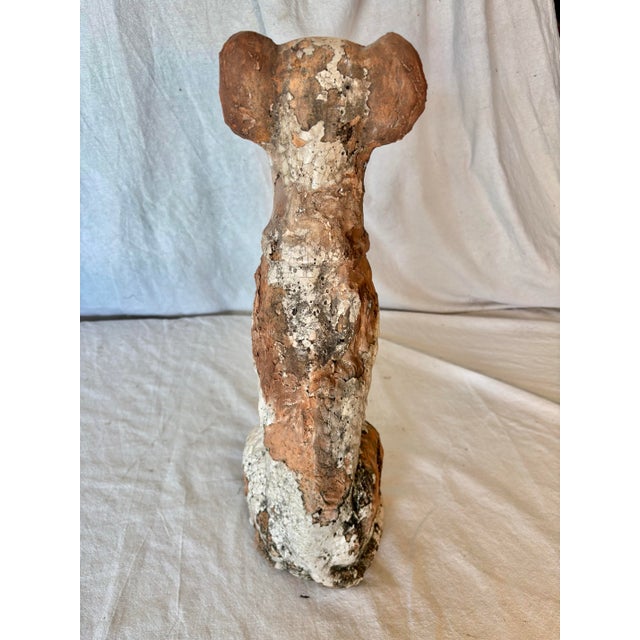 Early 20th Century Early 20th Century Terracotta Dog Garden Statue For Sale - Image 5 of 13