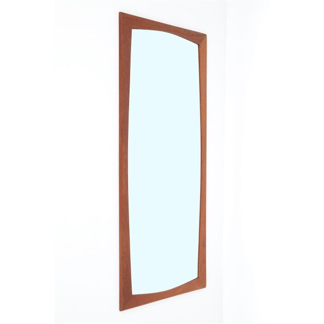 Wood Large Mid-Century Danish Teak Mirror, 1960s For Sale - Image 7 of 7