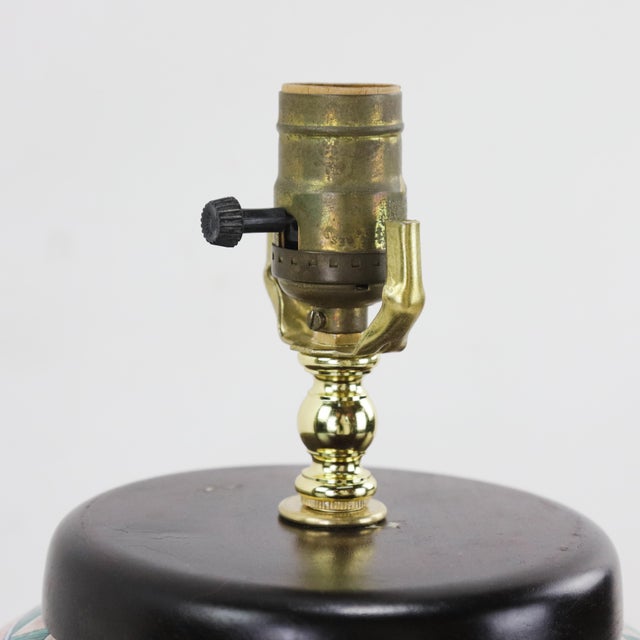 Ceramic Chinese Famille Rose Vase Table Lamp in the Middle of the 20th Century For Sale - Image 7 of 12