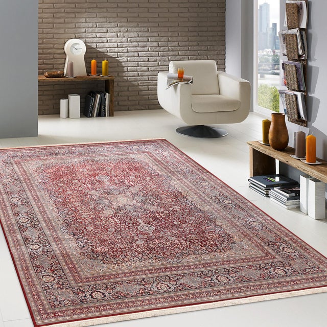 Pasargad Home Azerbaijan Red Silk Area Rug- 9' 3" X 12' 1" For Sale In New York - Image 6 of 6