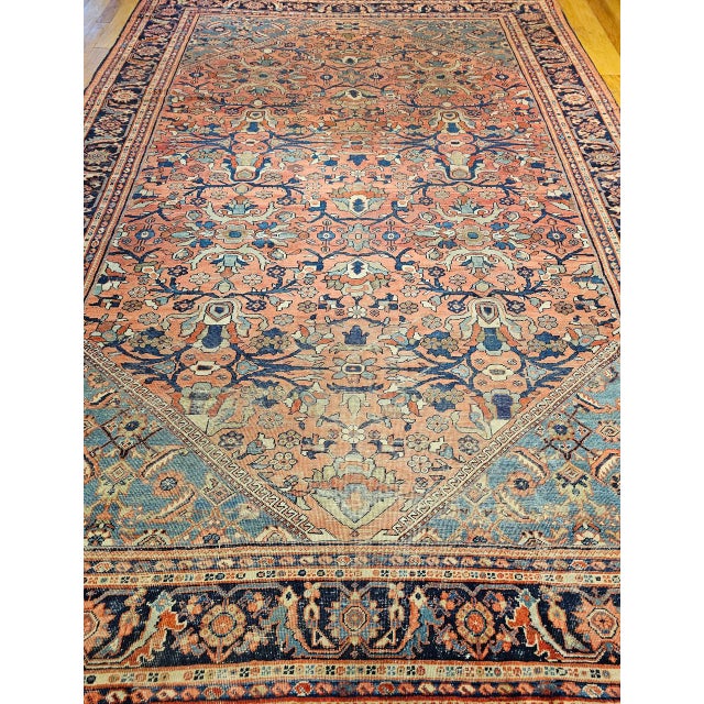"This late 19th century Persian Mahal Sultanabad rug, from the golden era of Ziegler-commissioned Sultanabad carpet...