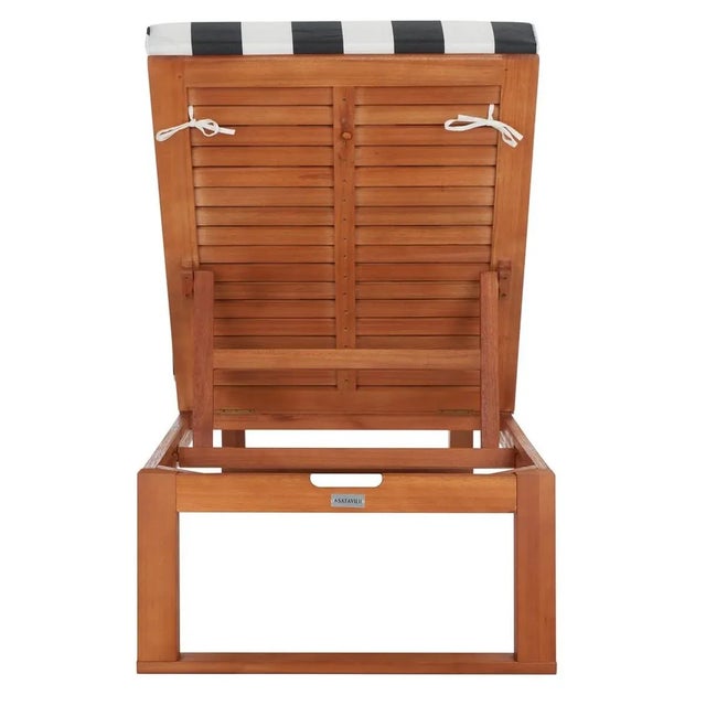 Solano Sunlounger - Natural/Navy Stripe For Sale - Image 12 of 12