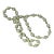 Natural Green Jadeite Beaded Necklace With Pearls and Peridot 14k Gold For Sale