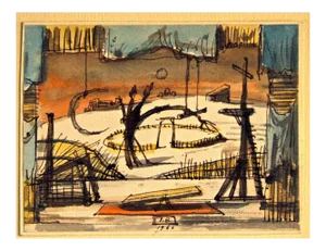 Study for a Scenography - Original Ink Drawing by Eugène Berman - 1966 1966