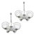 Italian Chrome and Murano Glass Sphere Chandeliers, 1970, Set of 2 For Sale