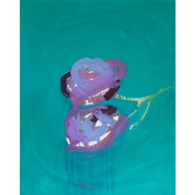 "Yesterday I Was a Rock, Today I Am a Stone, (Sitting on the Ground)" Original Floral Acrylic Painting by Simon Findlay For Sale