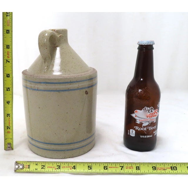 Antique Albany New York Stoneware 1/2 Gallon Whiskey Jug For Sale - Image 9 of 13