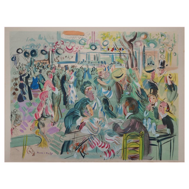 Raoul Dufy, Ball at the Moulin de la Galette, 1953, Original Lithograph For Sale