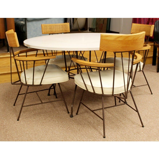 Mid Century Modern Richard McCarthy Selrite Dinette Set Table 4 Armchairs 1960s For Sale - Image 9 of 12