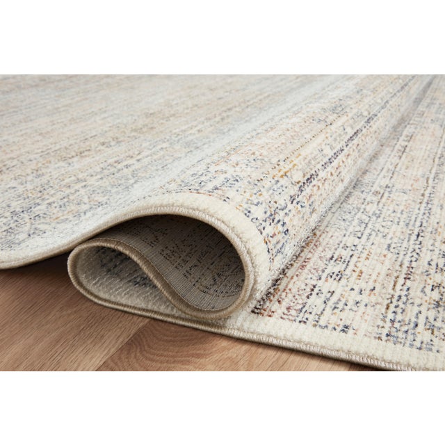 Transitional Amber Lewis x Loloi Zuma Ivory / Multi 18" x 18" Sample Rug For Sale - Image 3 of 8