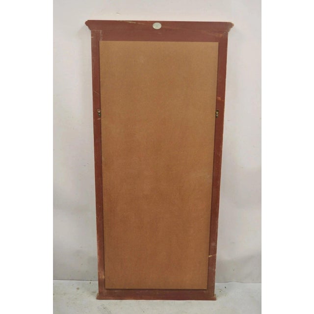 Vintage French Country Provincial Style Oak Wood Trumeau Wall Mirror by Baker For Sale - Image 9 of 10