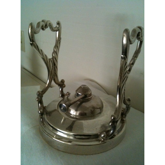Silver on Copper Tea Kettle with Stand and Burner Chairish
