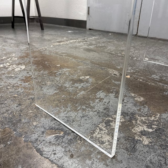 Cb2 Peekaboo Acrylic Console Table For Sale - Image 9 of 12