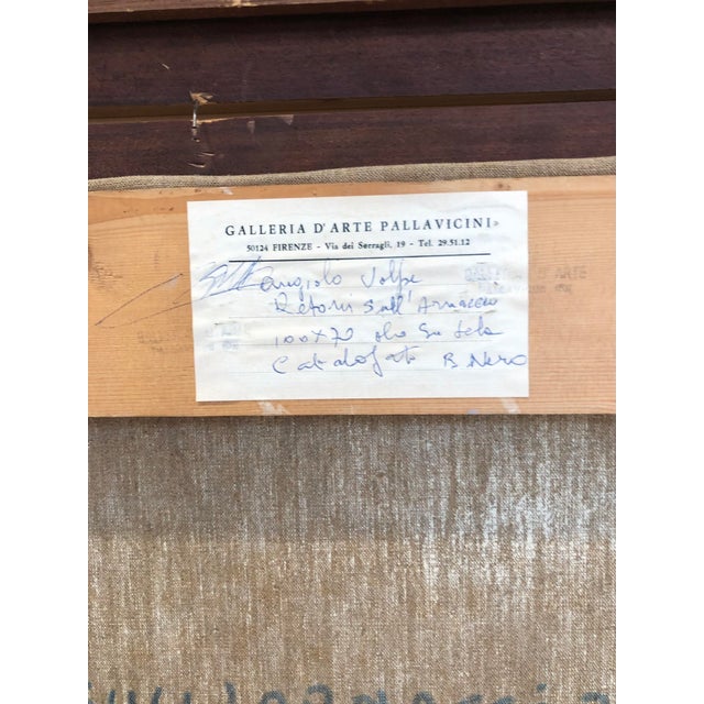 Angiolo Volpe, Livorno Retoni Sull Arnaccio, Oil on Canvas, Framed For Sale - Image 12 of 14