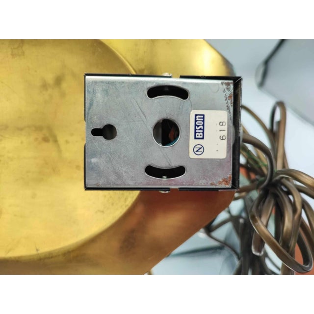 Vintage Brass Reflective Wall Lamp, 1970s For Sale - Image 6 of 8