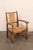Spanish Mid 20th Century Spanish Wood Armchairs W/Rush Seat & Backs For Sale - Image 3 of 11