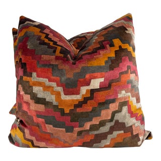 Zinc Textiles "Falconetto" in Spiced 22" Pillows-A Pair For Sale