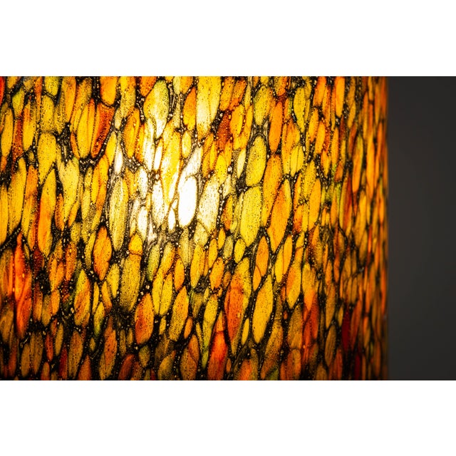 Pendant with Brass Details and Multicolor Glass from Peill & Putzler, 1970s For Sale - Image 10 of 11