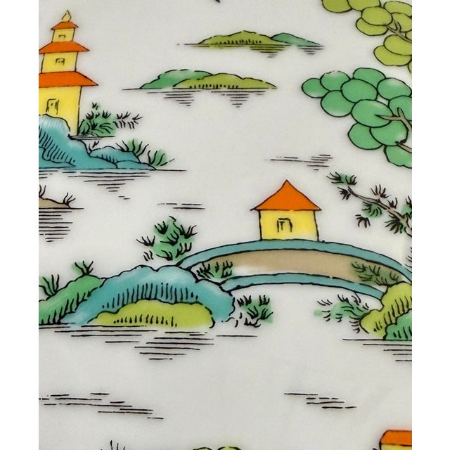 Ceramic Vintage Chinese Garden Taste Setter by Sigma Set - 8pcs For Sale - Image 7 of 12