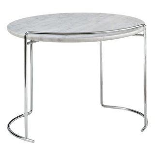 Djuna Low Table by Kazuhide Takahama in Chrome and Marble For Sale