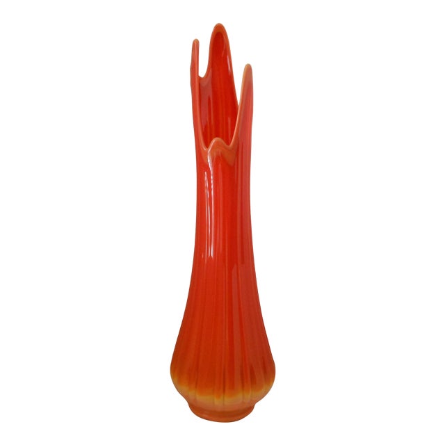 1960s LE Smith Stretch Swung Bittersweet Vase Chairish