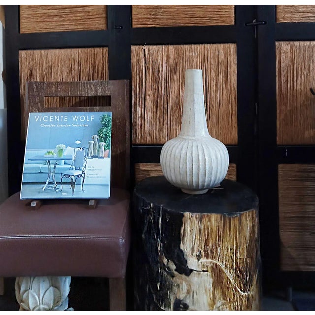 Early 21st Century Thai Ceramic Vase With Beige Satin Glaze For Sale - Image 10 of 10